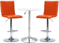 3-piece bar set faux leather white 279636 - Bar Set