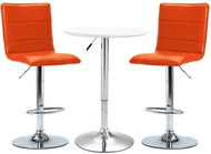 3-piece bar set faux leather white 279638 - Bar Set