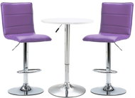 3-piece bar set faux leather white 279642 - Bar Set