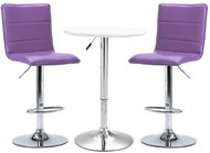 3-piece bar set faux leather white 279644 - Bar Set