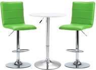 3-piece bar set faux leather white 279648 - Bar Set