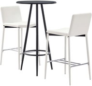 3-piece bar set faux leather white 279728 - Bar Set