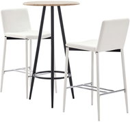 3-piece bar set faux leather white 279820 - Bar Set