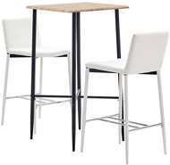 3-piece bar set faux leather white 3050037 - Bar Set