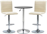 3-piece bar set faux leather black 279605 - Bar Set