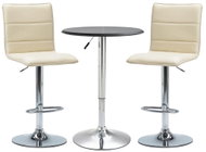 3-piece bar set faux leather black 279607 - Bar Set