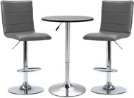 3-piece bar set faux leather black 279611 - Bar Set