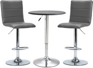 3-piece bar set faux leather black 279613 - Bar Set