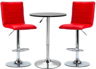 3-piece bar set faux leather black 279617 - Bar Set