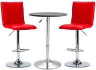 3-piece bar set faux leather black 279619 - Bar Set