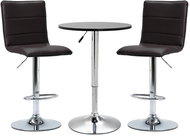 3-piece bar set faux leather black 279629 - Bar Set