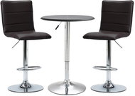 3-piece bar set faux leather black 279631 - Bar Set