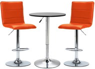3-piece bar set faux leather black 279635 - Bar Set
