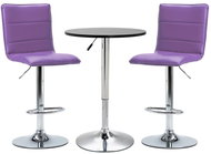 3-piece bar set faux leather black 279641 - Bar Set