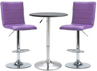 3-piece bar set faux leather black 279643 - Bar Set