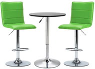 3-piece bar set faux leather black 279647 - Bar Set