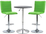 3-piece bar set faux leather black 279649 - Bar Set