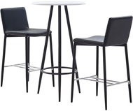 3-piece bar set faux leather black 279772 - Bar Set