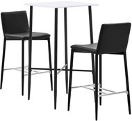 3-piece bar set faux leather black 279984 - Bar Set