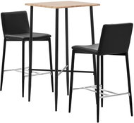 3-piece bar set faux leather black 3050035 - Bar Set