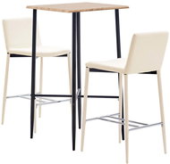 3-piece bar set faux leather cream 3050039 - Bar Set