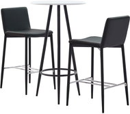 3-piece bar set faux leather gray 279778 - Bar Set