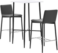 3-piece bar set faux leather gray 279990 - Bar Set