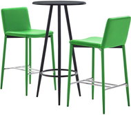 3-piece bar set faux leather green 279744 - Bar Set