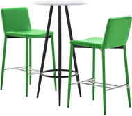 3-piece bar set faux leather green 279790 - Bar Set