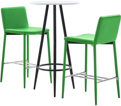 3-piece bar set faux leather green 279790 - Bar Set - Main image