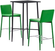 3-piece bar set faux leather green 279951 - Bar Set