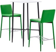 3-piece bar set faux leather green 3050002 - Bar Set