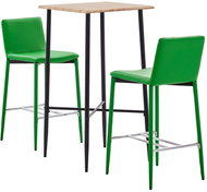 3-piece bar set faux leather green 3050053 - Bar Set