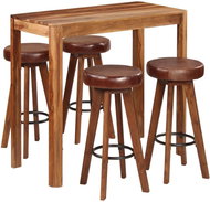 5-piece bar set 115 x 56 x 107 cm massive sheesham 246262 - Bar Set