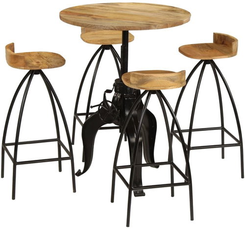 5-piece bar set solid mango wood 245272 - Bar Set - Main image