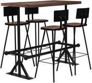 5-piece bar set solid recycled wood 245395 - Bar Set