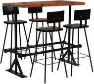 5-piece bar set solid recycled multicoloured wood 245399 - Bar Set