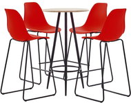5-piece bar set plastic red 279817 - Bar Set