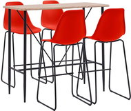 5-piece bar set plastic red 279902 - Bar Set