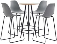 5-piece bar set plastic gray 279809 - Bar Set