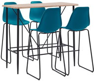 5-piece bar set plastic turquoise 279899 - Bar Set