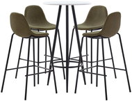 5-piece bar set textile brown 279797 - Bar Set