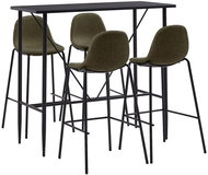 5-piece bar set textile brown 279869 - Bar Set