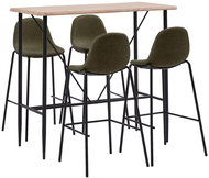 5-piece bar set textile brown 279915 - Bar Set