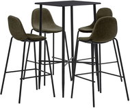 5-piece bar set textile brown 279960 - Bar Set