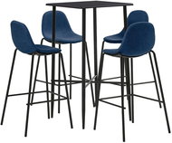 5-piece bar set textile blue 279962 - Bar Set