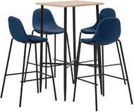 5-piece bar set textile blue 3050064 - Bar Set