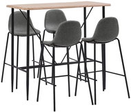 5-piece bar set textile taupe 3051193 - Bar Set