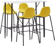 5-piece bar set textile yellow 279894 - Bar Set