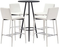 5-piece bar set faux leather white 279729 - Bar Set
